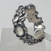 PANDORA SILVER FLORAL RING - Ring Size K 1/2 / 11 US